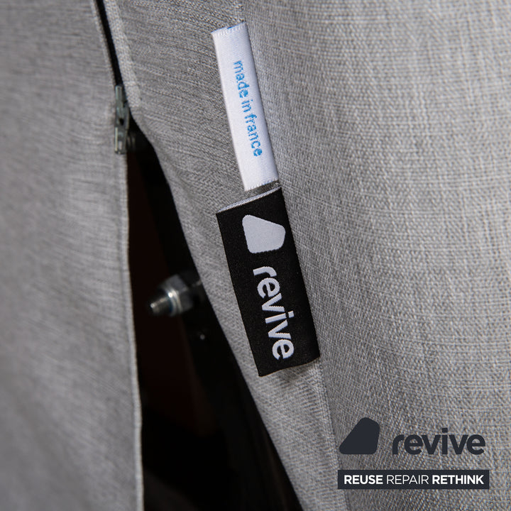 ligne roset Multy fabric three-seater blue ice blue light gray sofa couch sleeping function new cover