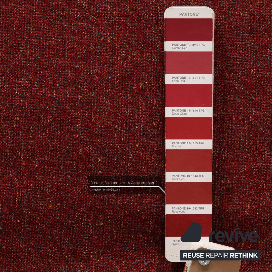 ligne roset Multy fabric three-seater red sofa couch function new upholstery