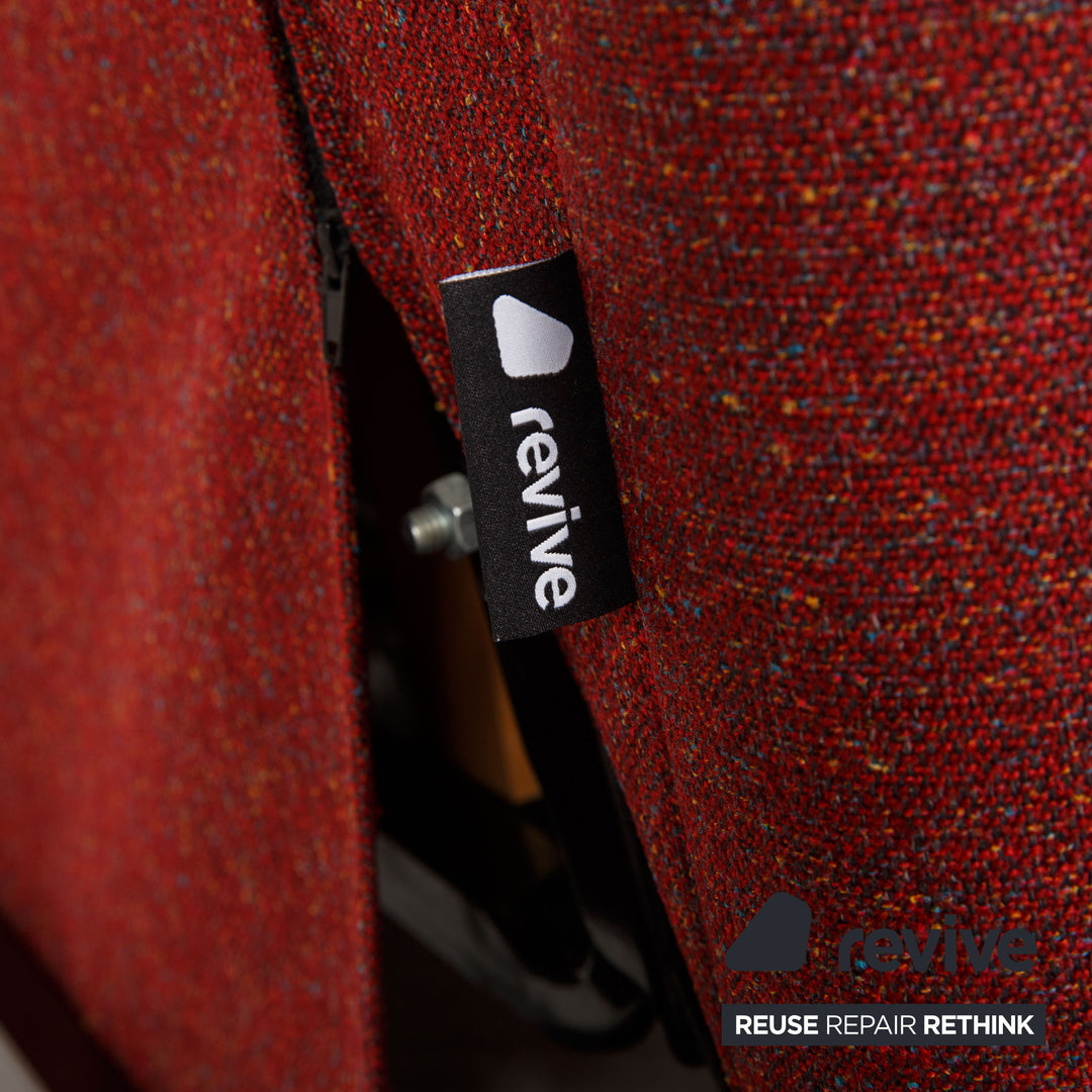 ligne roset Multy fabric three-seater red sofa couch function new upholstery