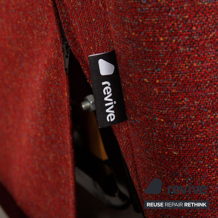 ligne roset Multy fabric three-seater red sofa couch function new upholstery