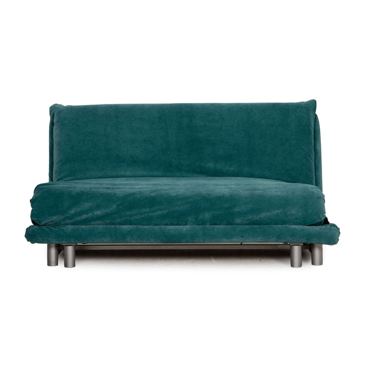 Ligne Roset Multy Fabric Three Seater Turquoise Sofa Couch Sleep Function