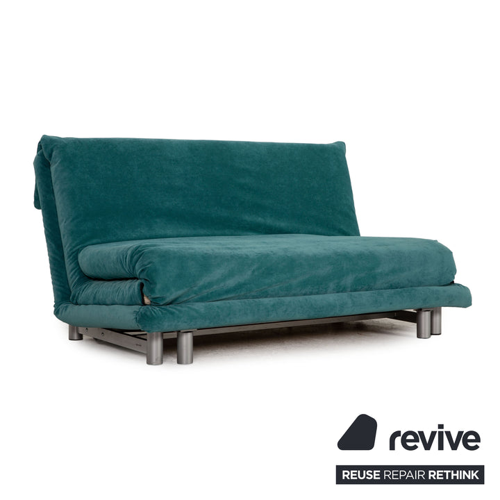 Ligne Roset Multy Fabric Three Seater Turquoise Sofa Couch Sleep Function