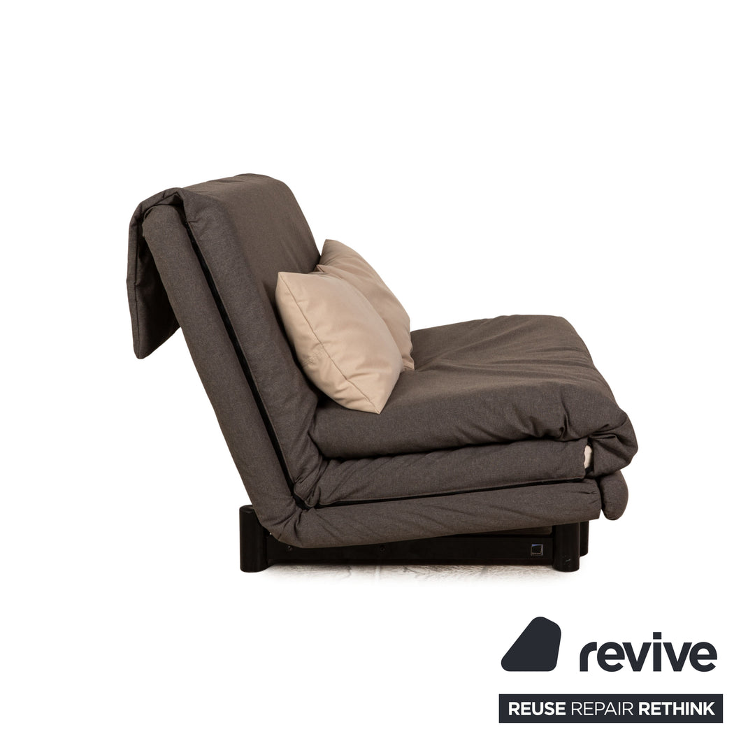 Ligne Roset Multy Zweisitzer Schlafsofa Couch Sofa manuelle Funktion Grau Braun