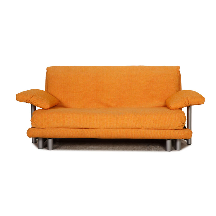 Ligne Roset Multy three-seater sofa bed fabric Couch Orange reupholstered