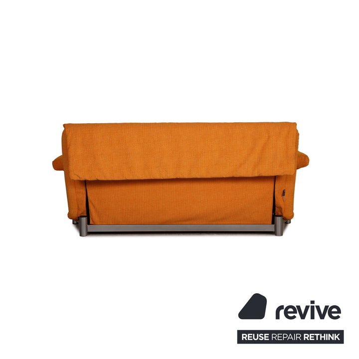 Ligne Roset Multy three-seater sofa bed fabric Couch Orange reupholstered
