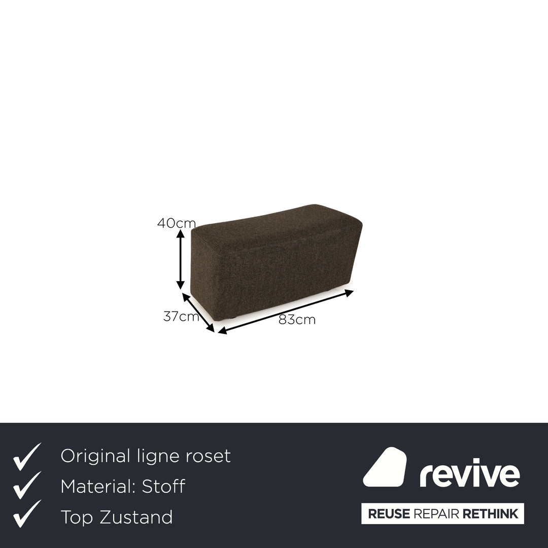 ligne roset neo fabric armchair gray incl. footstool