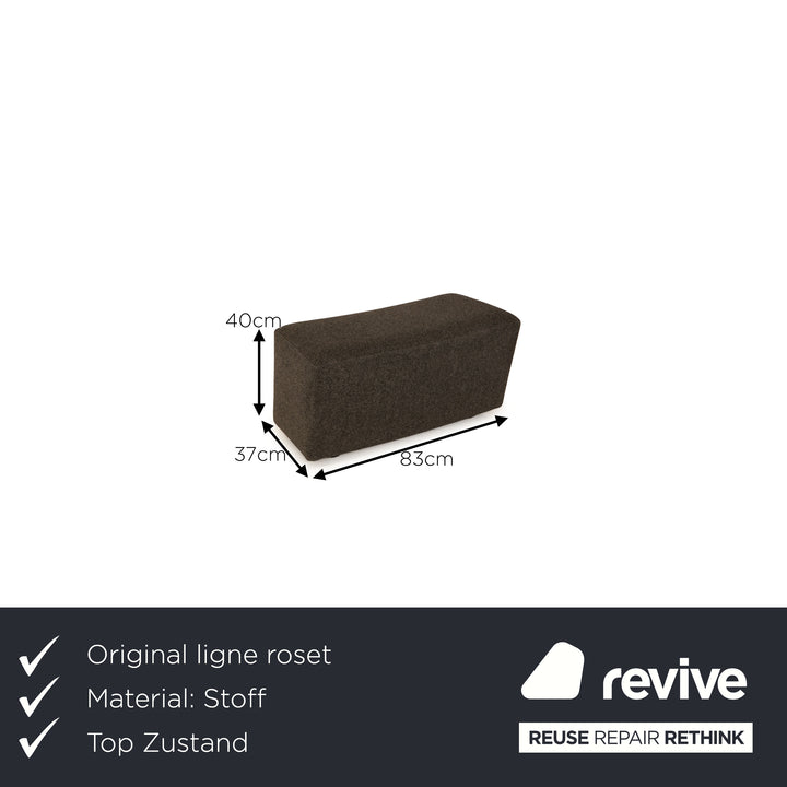 ligne roset neo fabric armchair gray incl. footstool