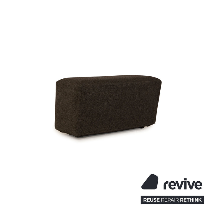 ligne roset neo fabric armchair gray incl. footstool