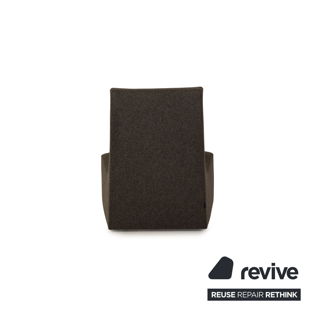 ligne roset neo fabric armchair gray incl. footstool