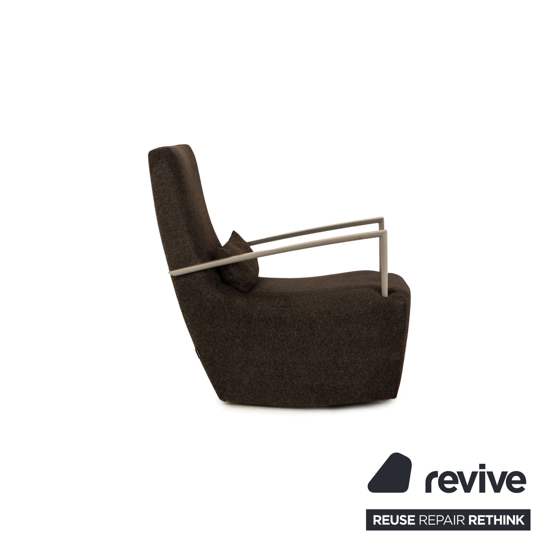 ligne roset Neo fabric armchair grey
