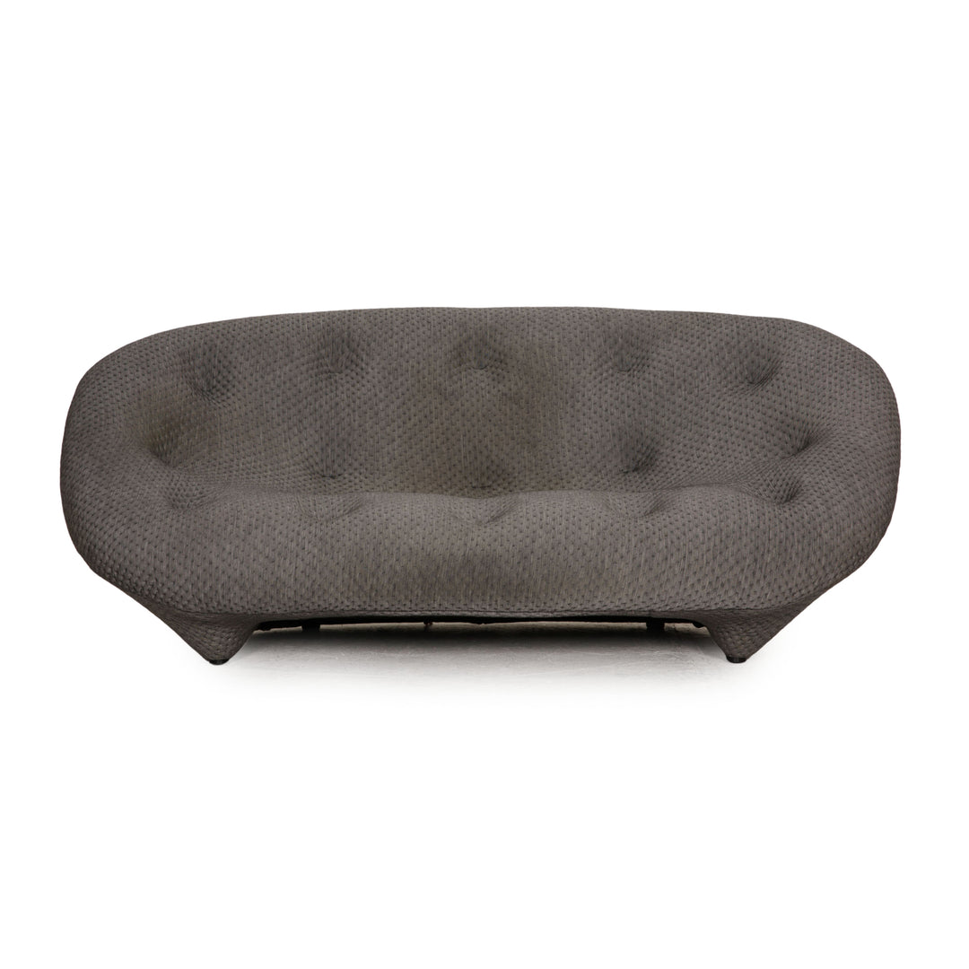 Ligne Roset Ploum Fabric Sofa Gray Two Seater Couch