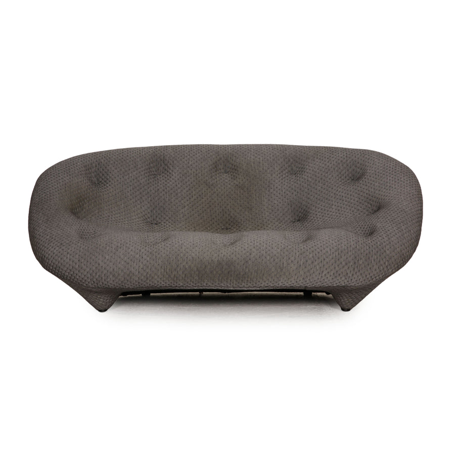 Ligne Roset Ploum Fabric Sofa Gray Two Seater Couch