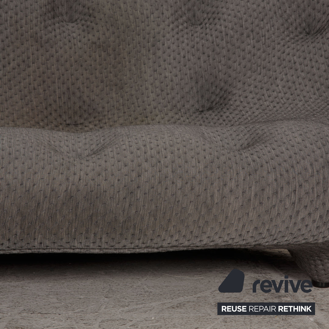Ligne Roset Ploum Fabric Sofa Gray Two Seater Couch