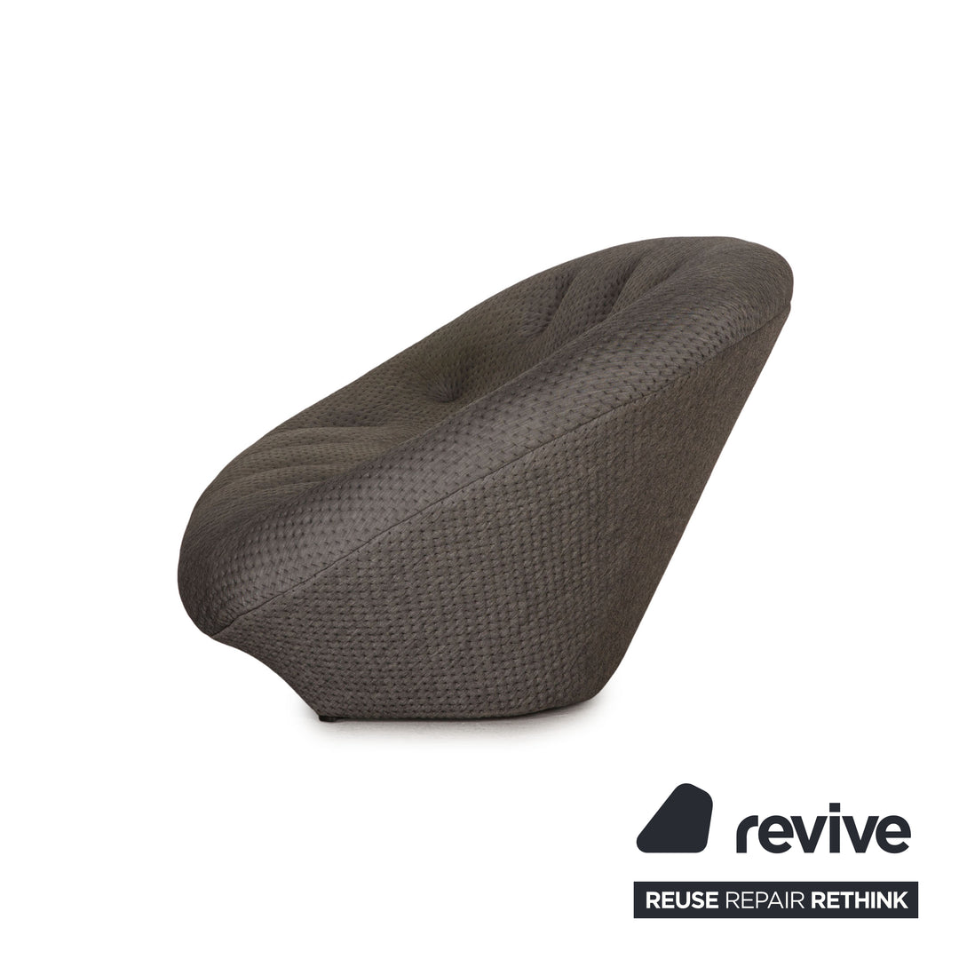 Ligne Roset Ploum Fabric Sofa Gray Two Seater Couch