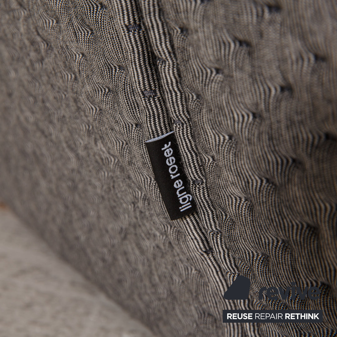 Ligne Roset Ploum Fabric Sofa Gray Two Seater Couch