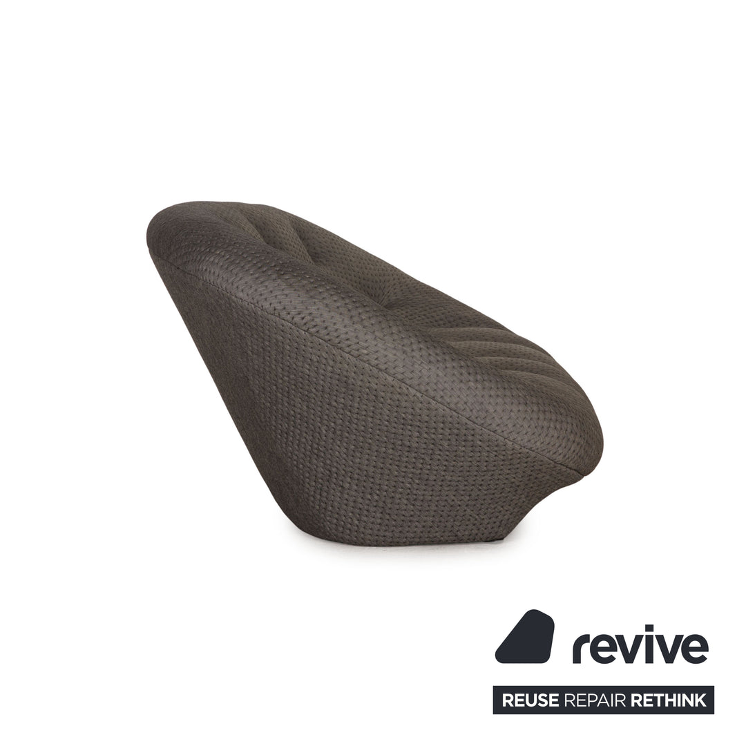 Ligne Roset Ploum Fabric Sofa Gray Two Seater Couch