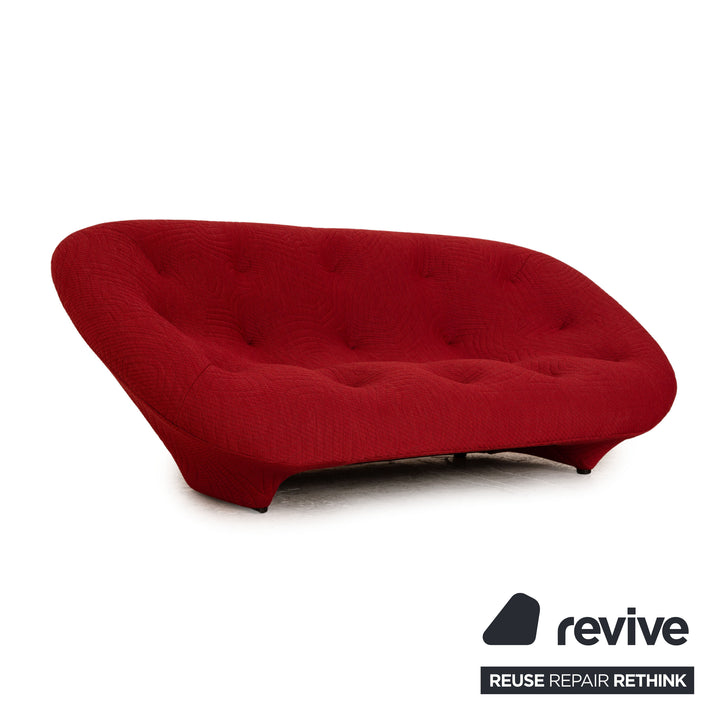 Ligne Roset Ploum Zweisitzer Sofa Rot Stoff Couch