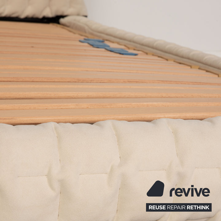 ligne roset Ruché Stoff Bett Creme Doppelbett