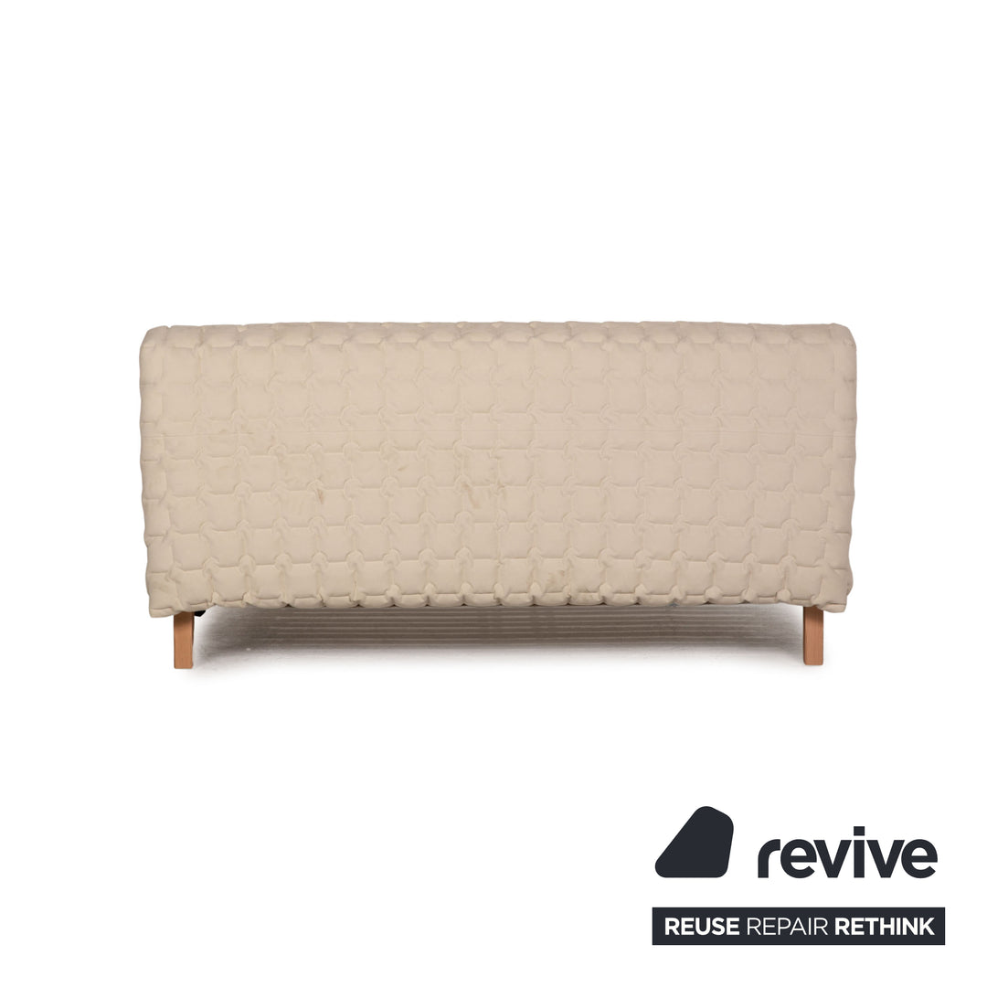 ligne roset Ruché Stoff Bett Creme Doppelbett