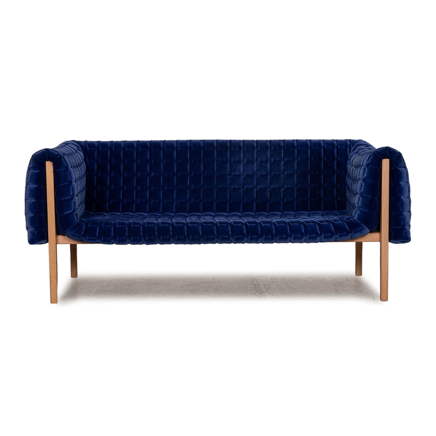 ligne roset Ruché fabric sofa blue three-seater couch
