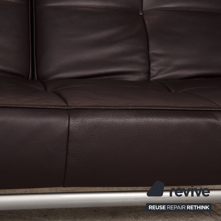 ligne roset Smala Leder Dreisitzer Lila  Sofa Couch Funktion