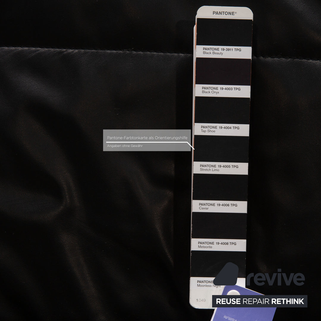 Ligne roset Smala Leder Dreisitzer Schwarz Funktion Sofa Couch