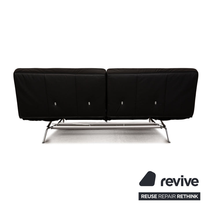 Ligne roset Smala Leder Dreisitzer Schwarz Funktion Sofa Couch