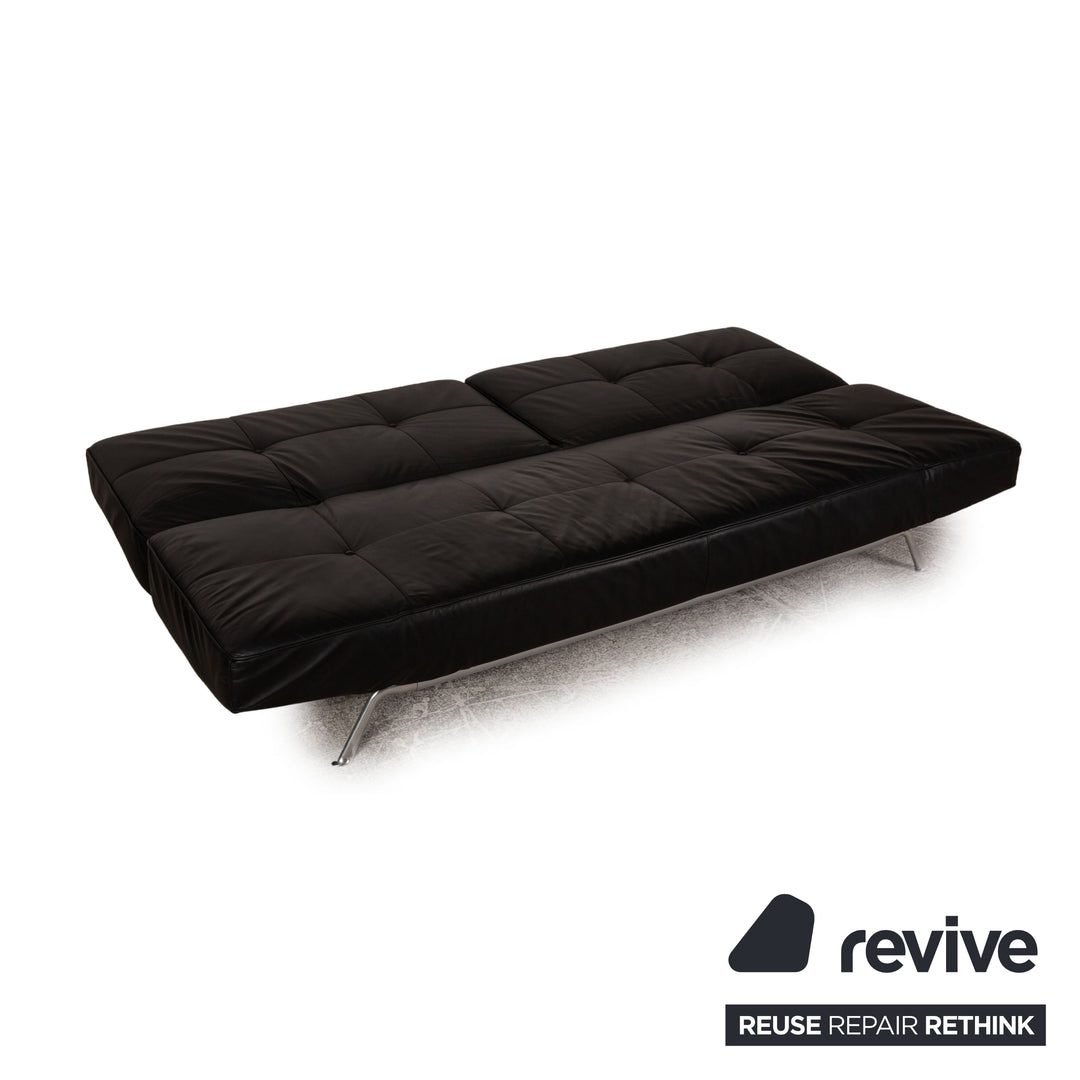 Ligne roset Smala Leder Dreisitzer Schwarz Funktion Sofa Couch