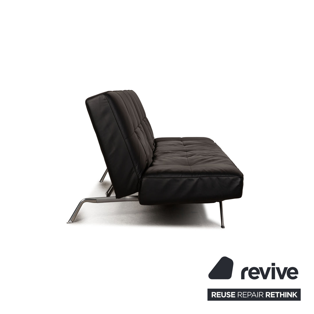 Ligne roset Smala Leder Dreisitzer Schwarz Funktion Sofa Couch