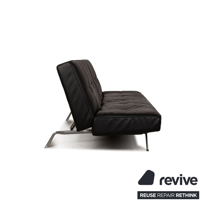 Ligne roset Smala Leder Dreisitzer Schwarz Funktion Sofa Couch