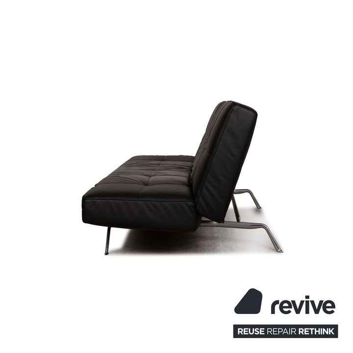 Ligne roset Smala Leder Dreisitzer Schwarz Funktion Sofa Couch
