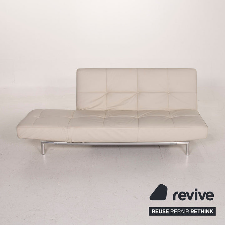 ligne roset Smala leather sofa beige three seater feature #15098