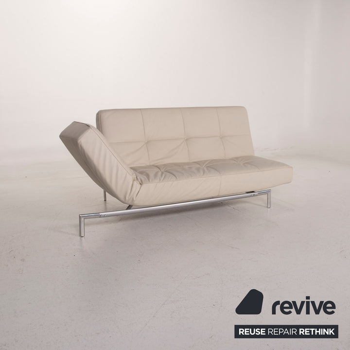 ligne roset Smala leather sofa beige three seater feature #15098