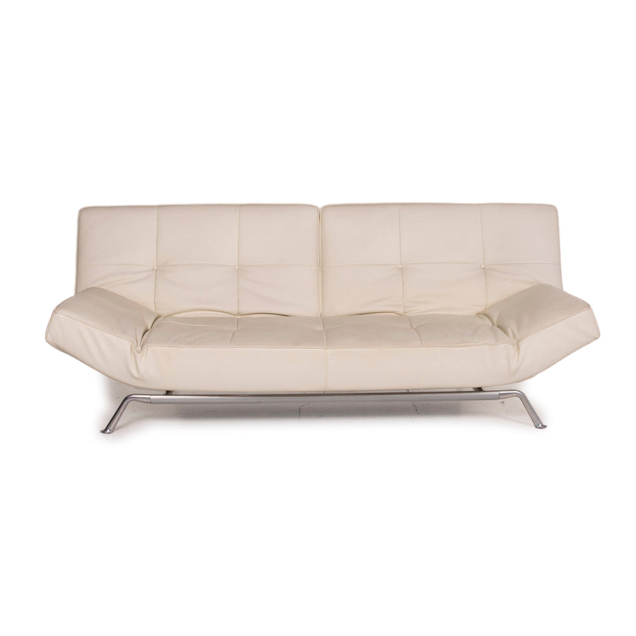 ligne roset Smala Leder Sofa Creme Dreisitzer Schlaffunktion #15072