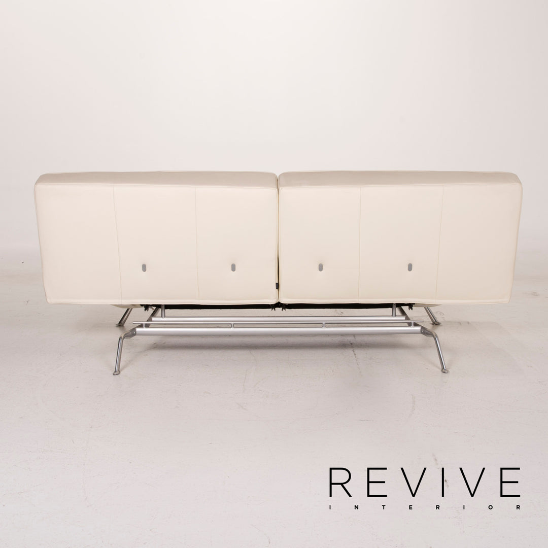 ligne roset Smala Leder Sofa Creme Dreisitzer Schlaffunktion #15072