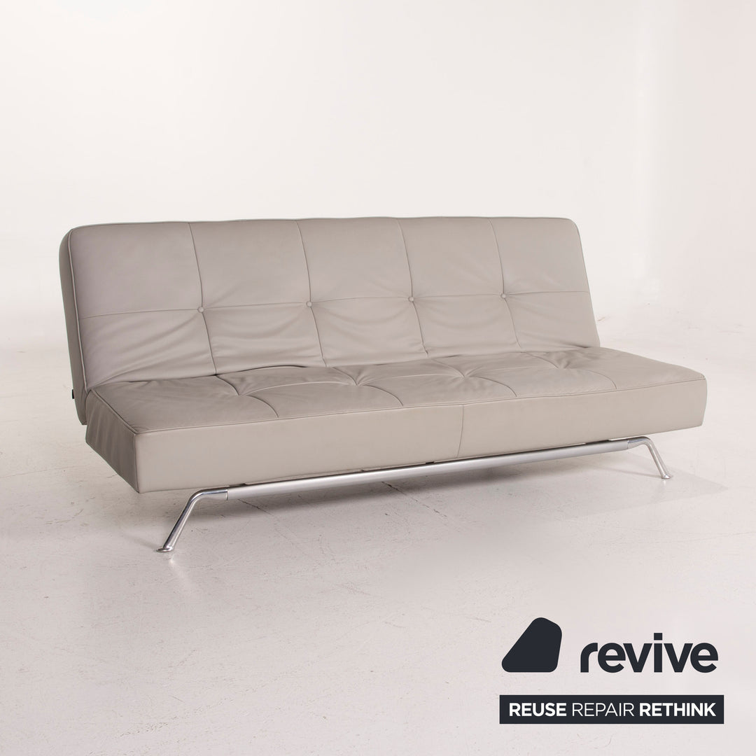 ligne roset Smala leather sofa gray three-seater relax function sleep function #14646