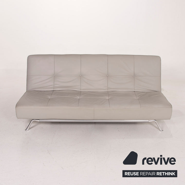 ligne roset Smala leather sofa gray three-seater relax function sleep function #14646