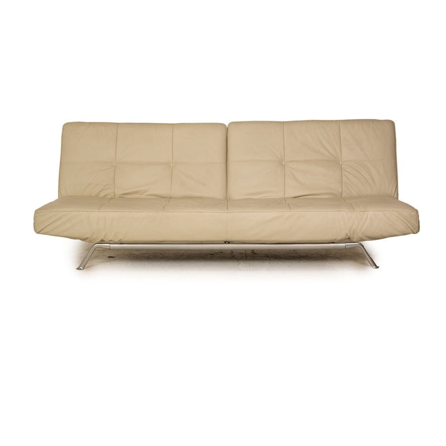 ligne roset Smala Leder Zweisitzer Creme Beige Sofa Couch Funktion