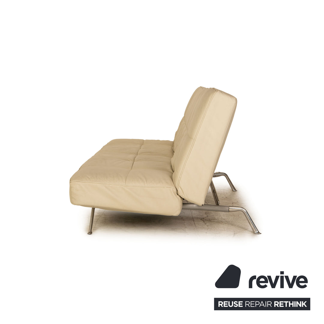 ligne roset Smala Leder Zweisitzer Creme Beige Sofa Couch Funktion