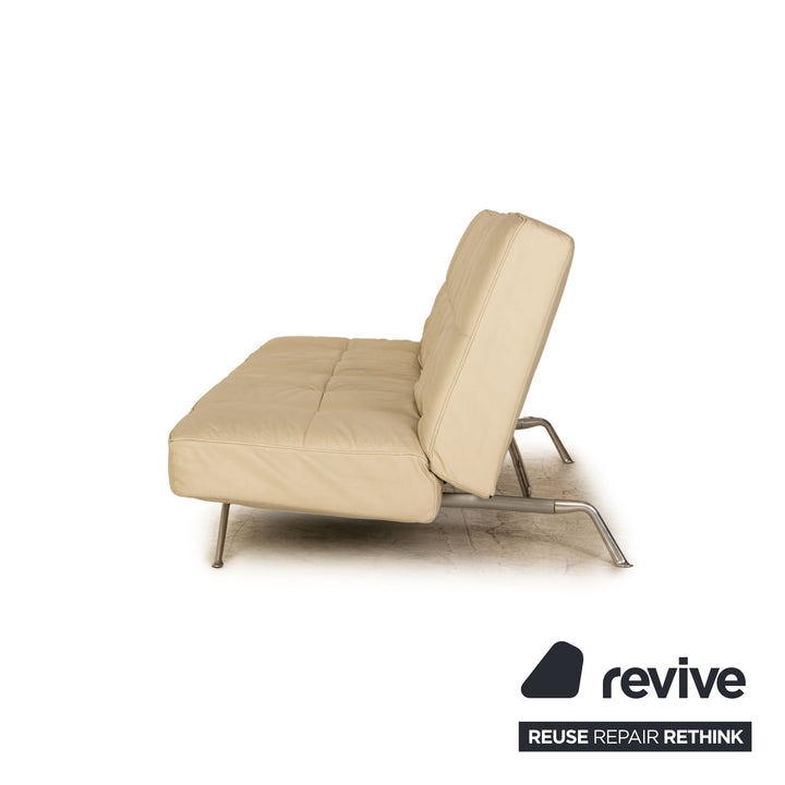 ligne roset Smala Leder Zweisitzer Creme Beige Sofa Couch Funktion