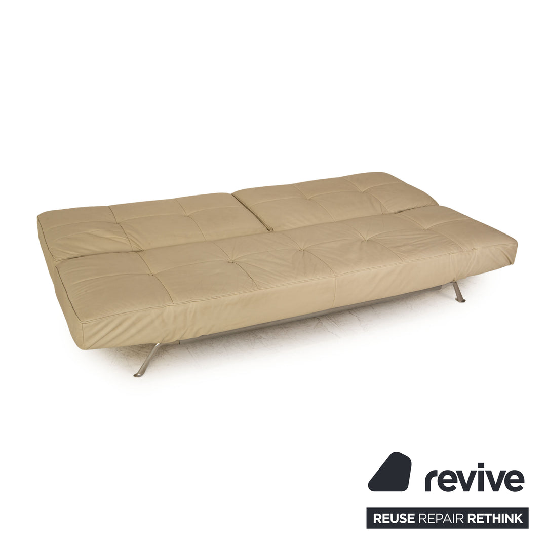 ligne roset Smala Leder Zweisitzer Creme Beige Sofa Couch Funktion