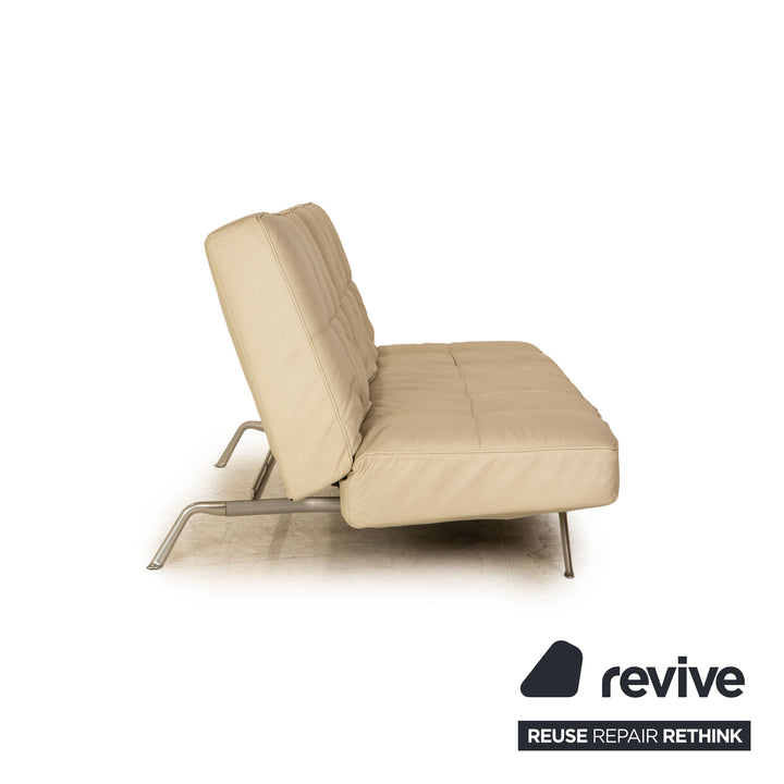 ligne roset Smala Leder Zweisitzer Creme Beige Sofa Couch Funktion