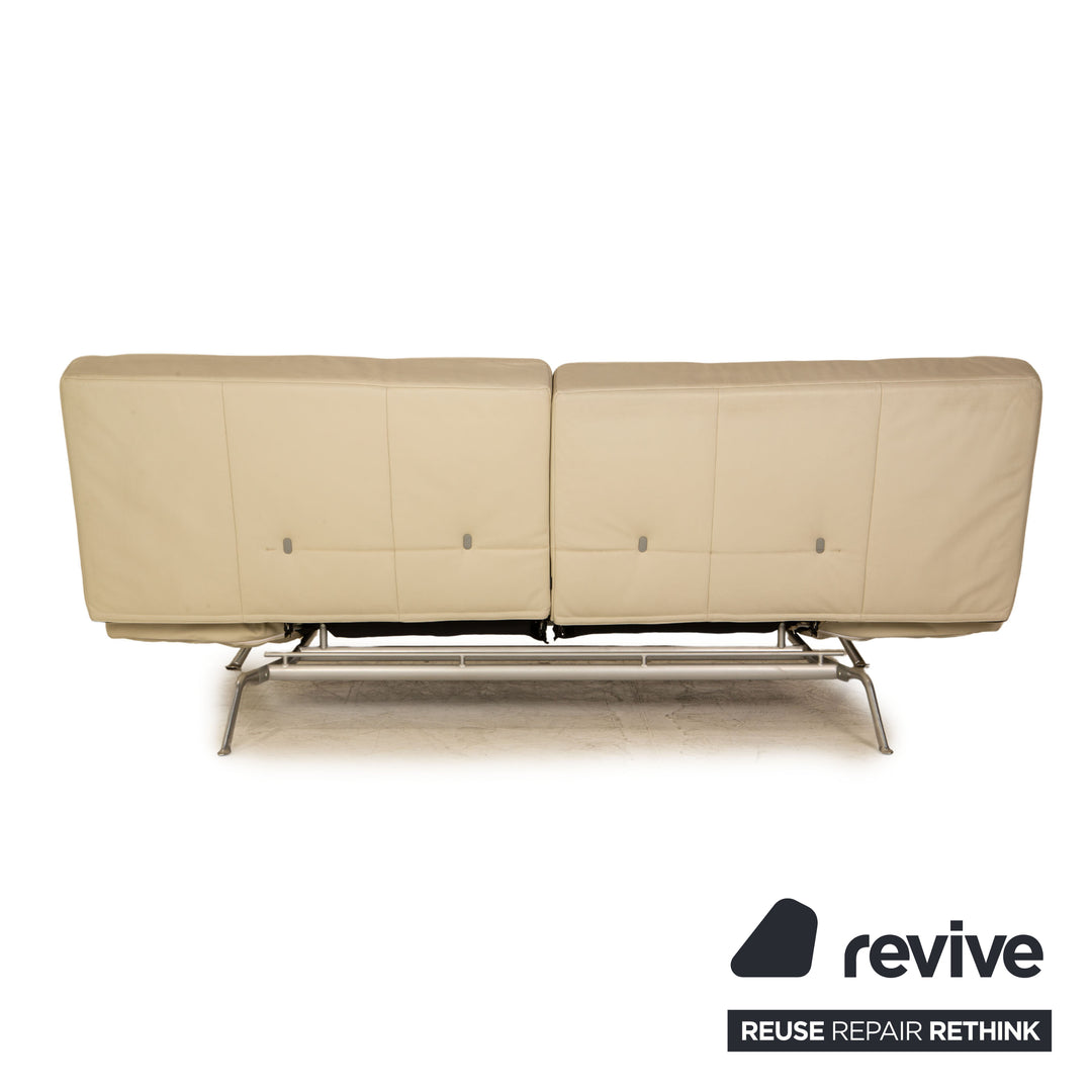 ligne roset Smala Leder Zweisitzer Creme Beige Sofa Couch Funktion
