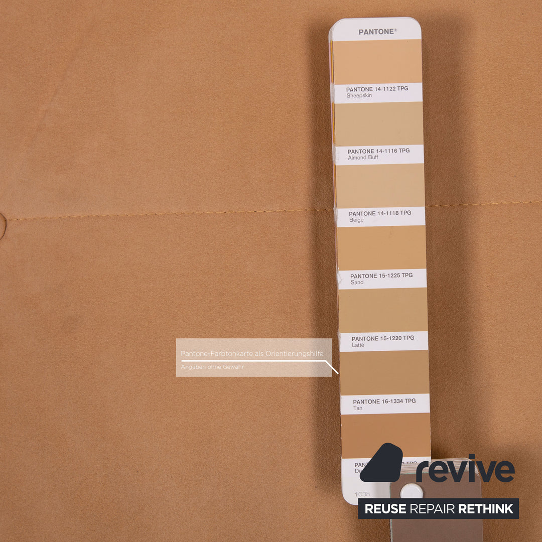 ligne roset Smala Microfaser Stoff Hocker Beige Ottoman