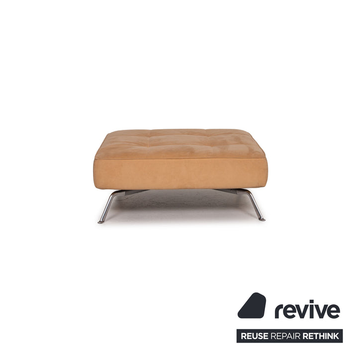 ligne roset Smala Microfaser Stoff Hocker Beige Ottoman