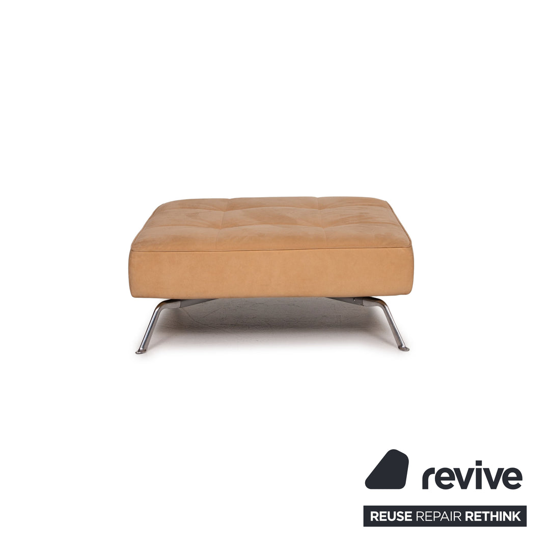 ligne roset Smala Microfaser Stoff Hocker Beige Ottoman
