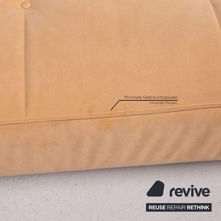 ligne roset Smala Microfaser Stoff Hocker Beige Ottoman