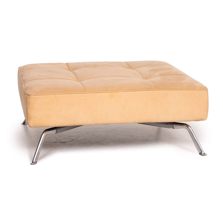 ligne roset Smala Microfaser Stoff Hocker Beige Ottoman Outlet #14157