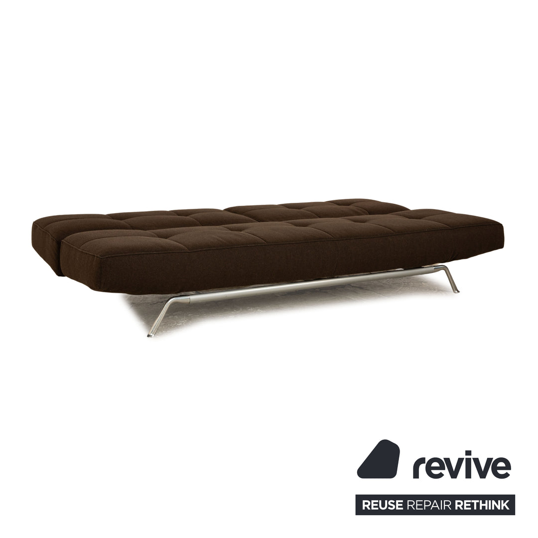ligne roset Smala fabric three-seater brown dark brown sofa couch manual function sleep function