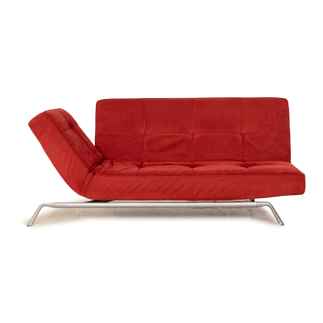 ligne roset Smala Stoff Dreisitzer Rot Sofa Couch manuelle Schlaffunktion